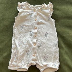 Lavender baby romper